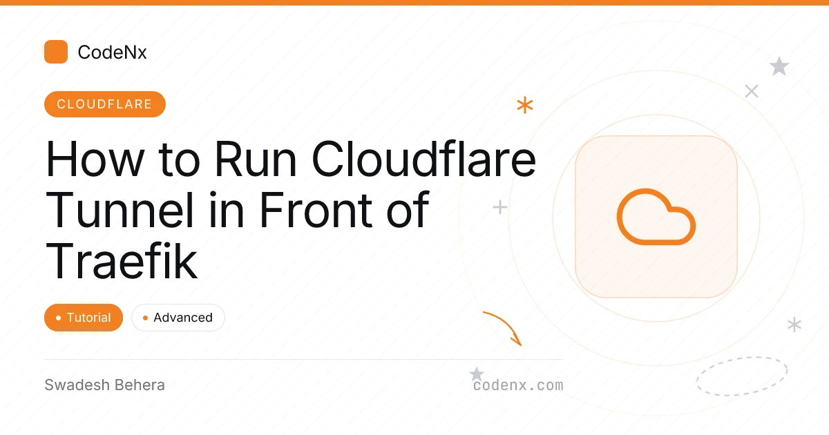 An outbound tunnel from a Docker host to Cloudflare with all inbound ports closed
