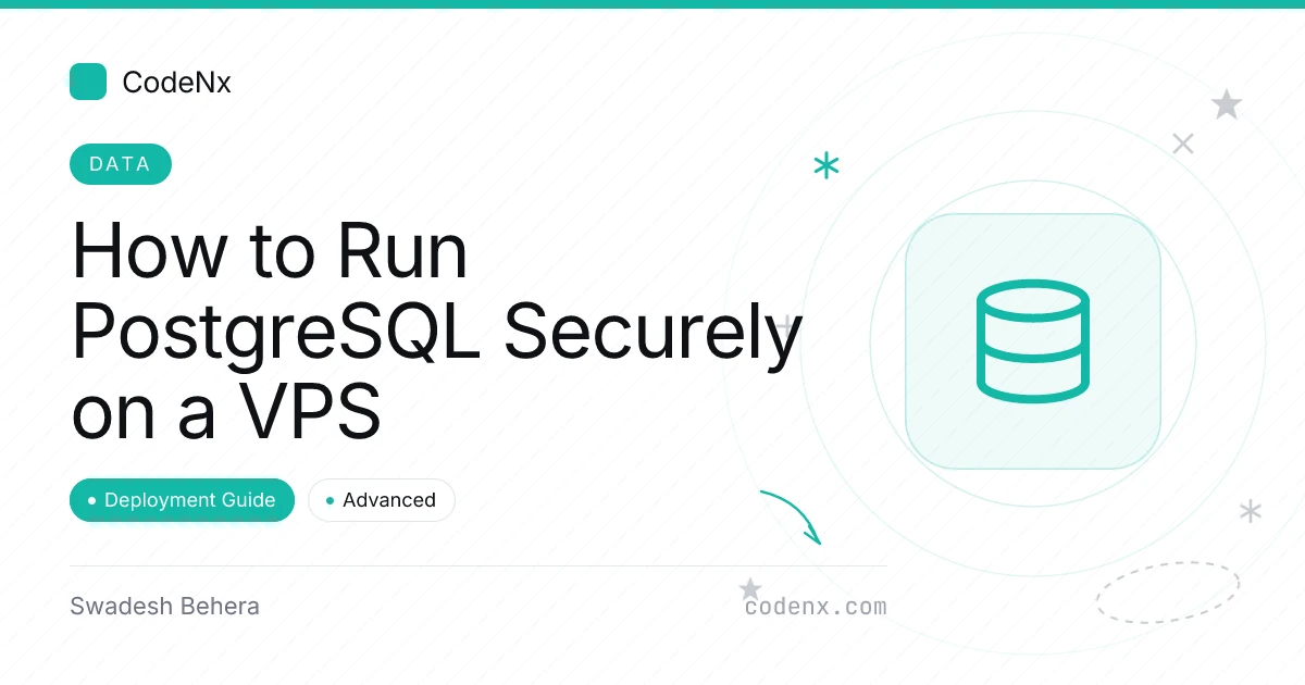 A PostgreSQL server bound to a private interface with role privileges listed
